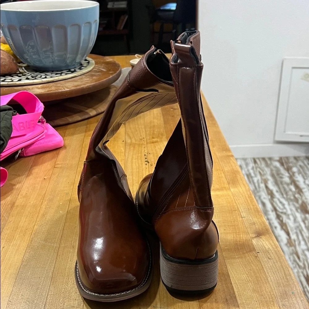 Brown Leather Boots - Picture 2 of 3